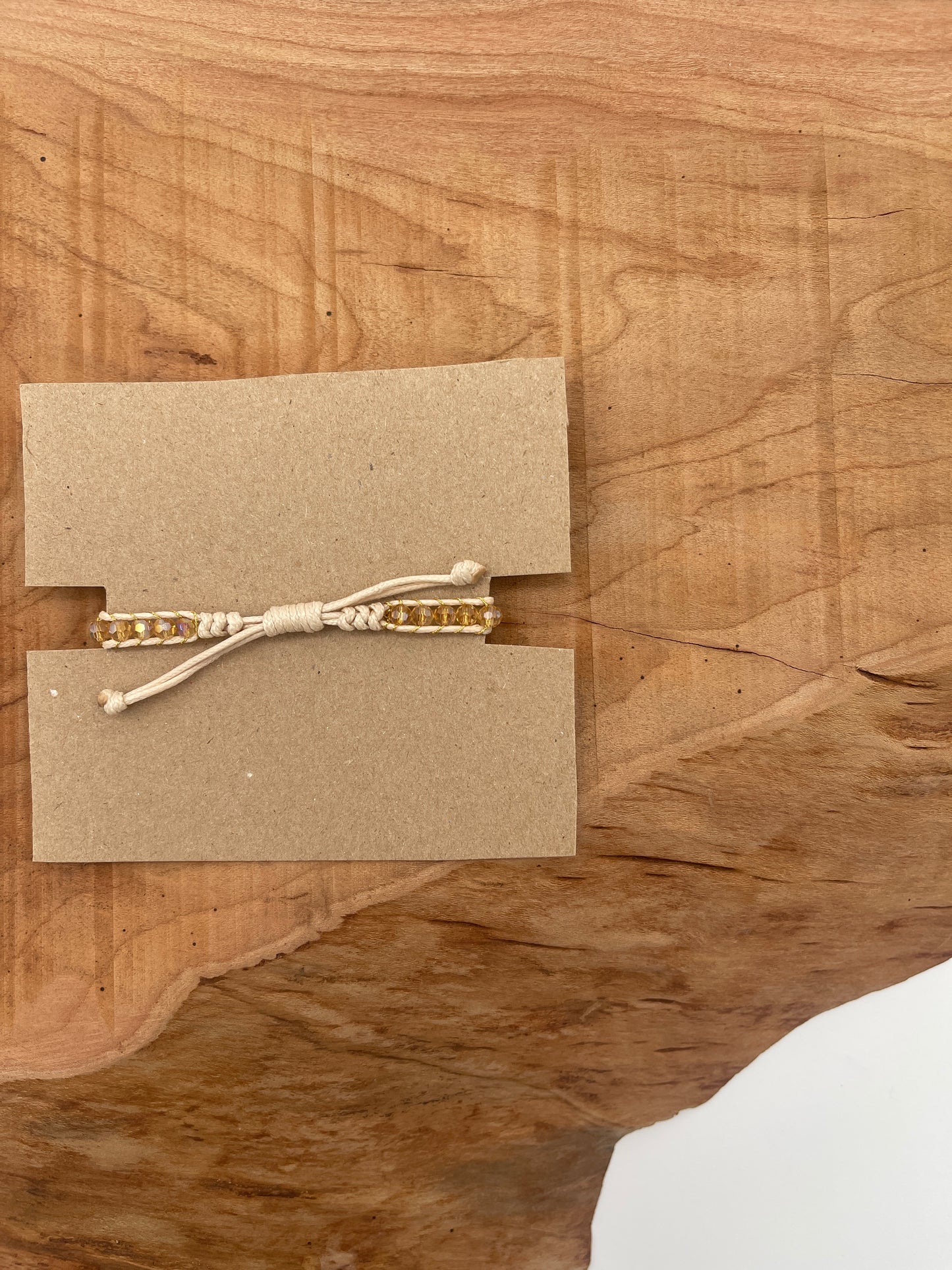 Gold With A Hint Of Orange Beaded Bracelet