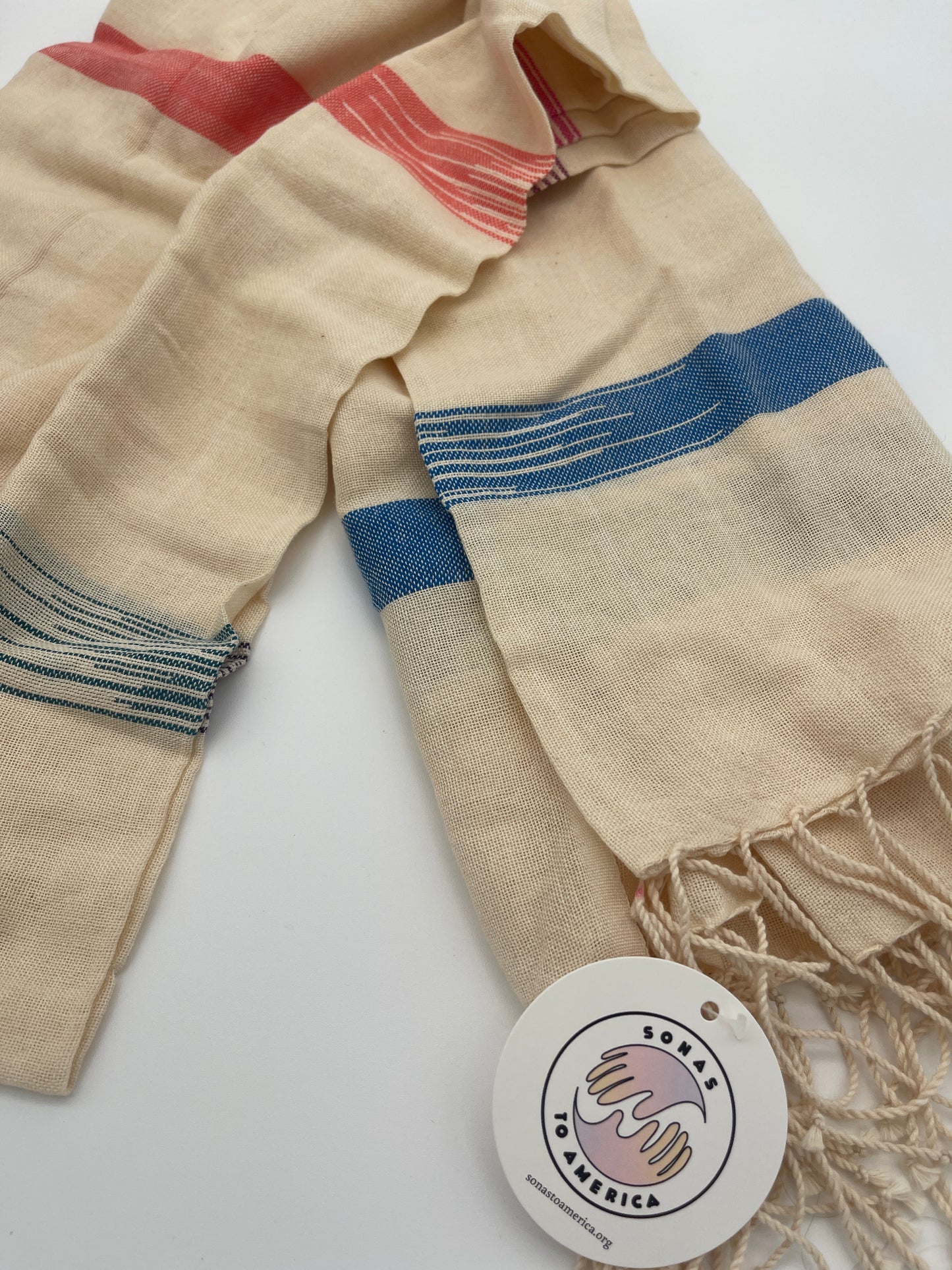 Cream and color blend Scarf