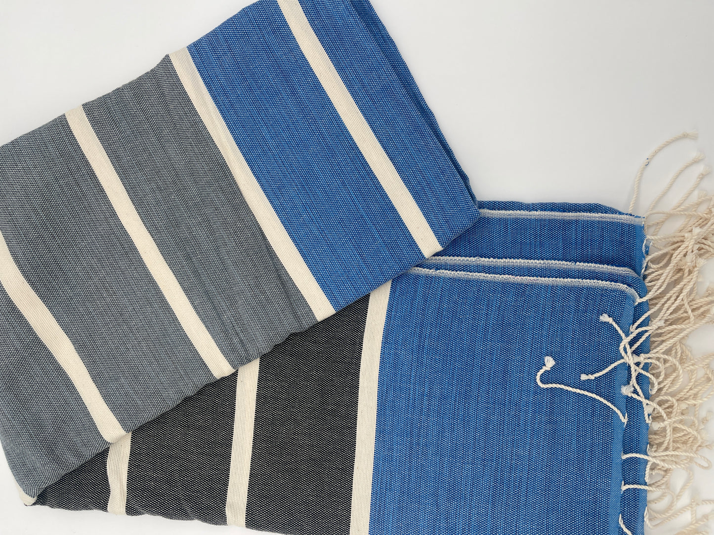 Thick Blue and Gray beach Blanket