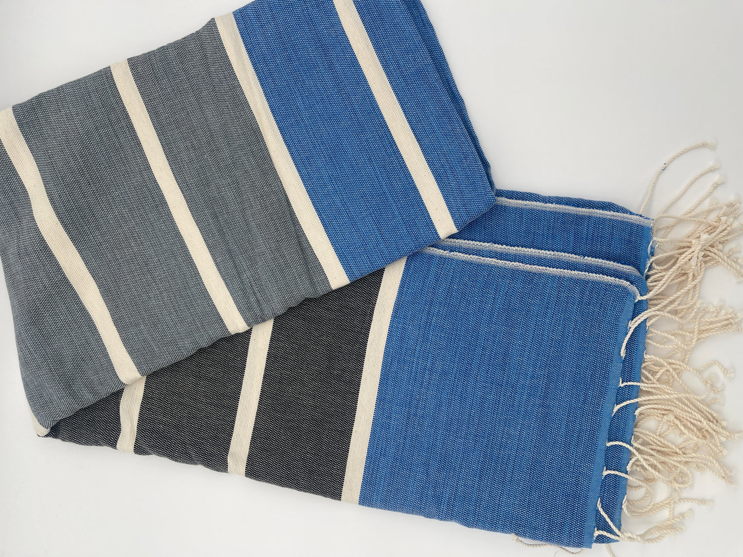 Thick Blue and Gray beach Blanket