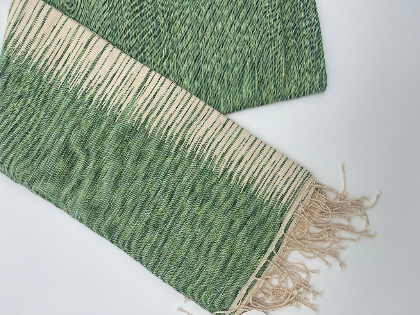 Green ombre stripe Beach blanket