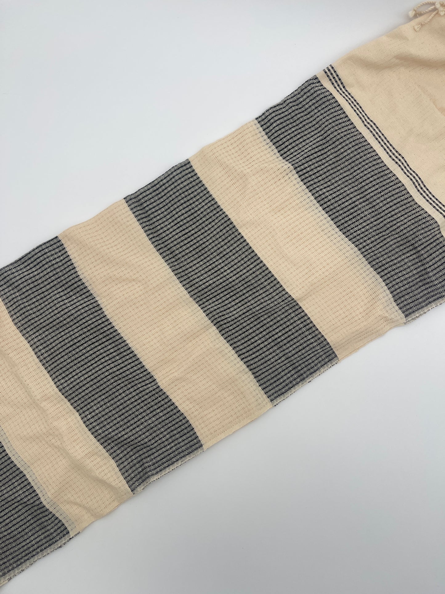 Thick black and white Stripped scarf