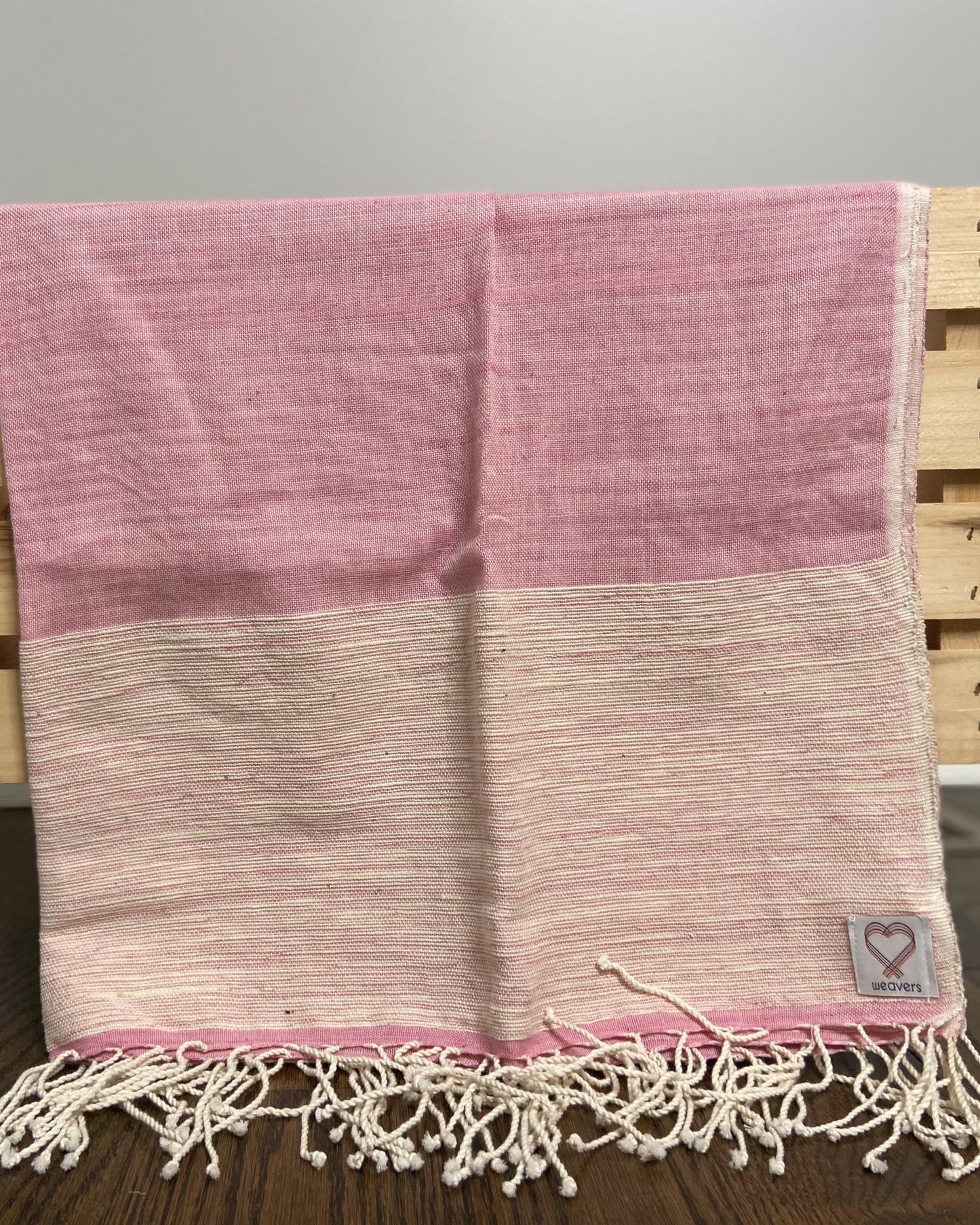 Pink Aztec Textured Wide Scarf