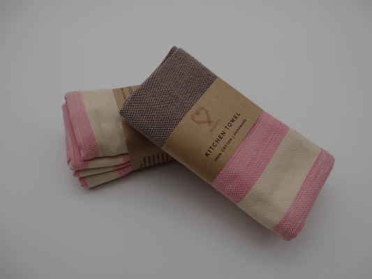 Pink and Purple Stripe Tea Towel Set