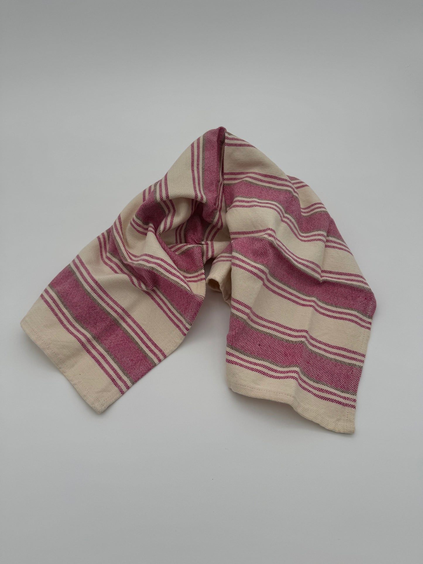 Pink Stripe Tea Towel Set