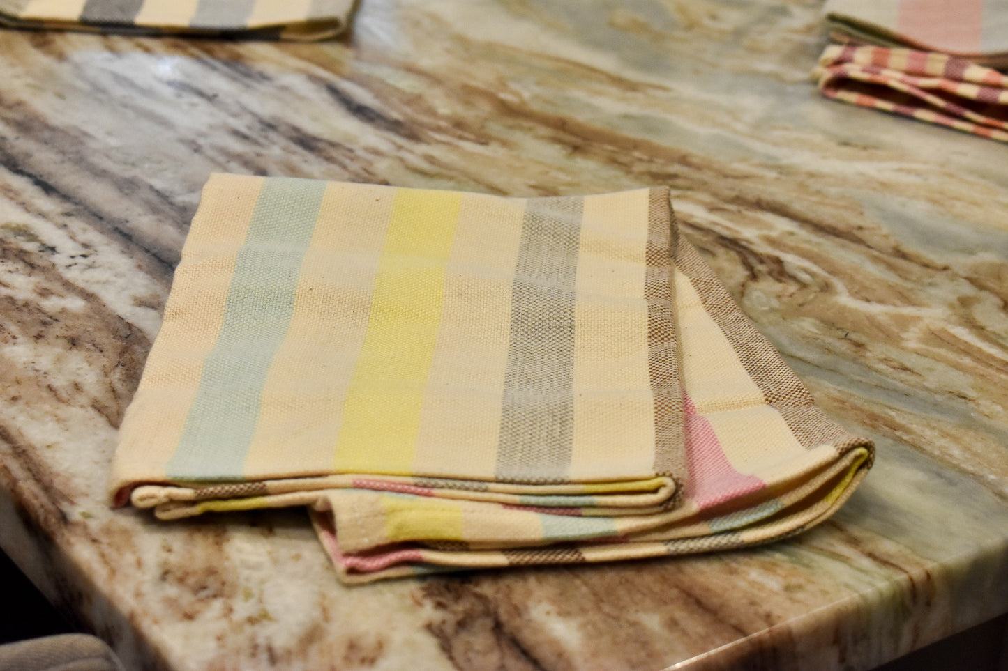 Rainbow Striped Tea Towel