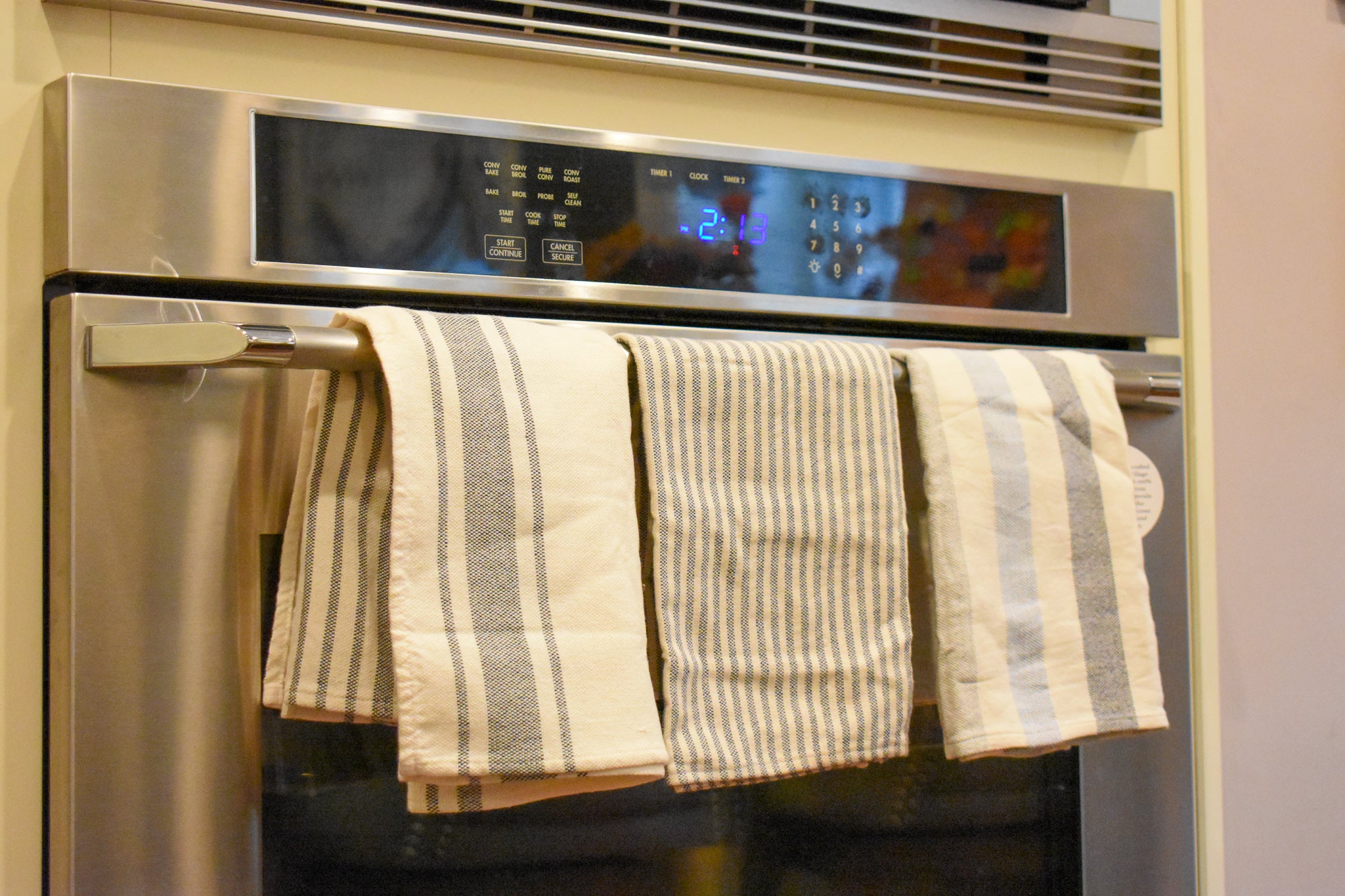Navy Detailed Tea Towel