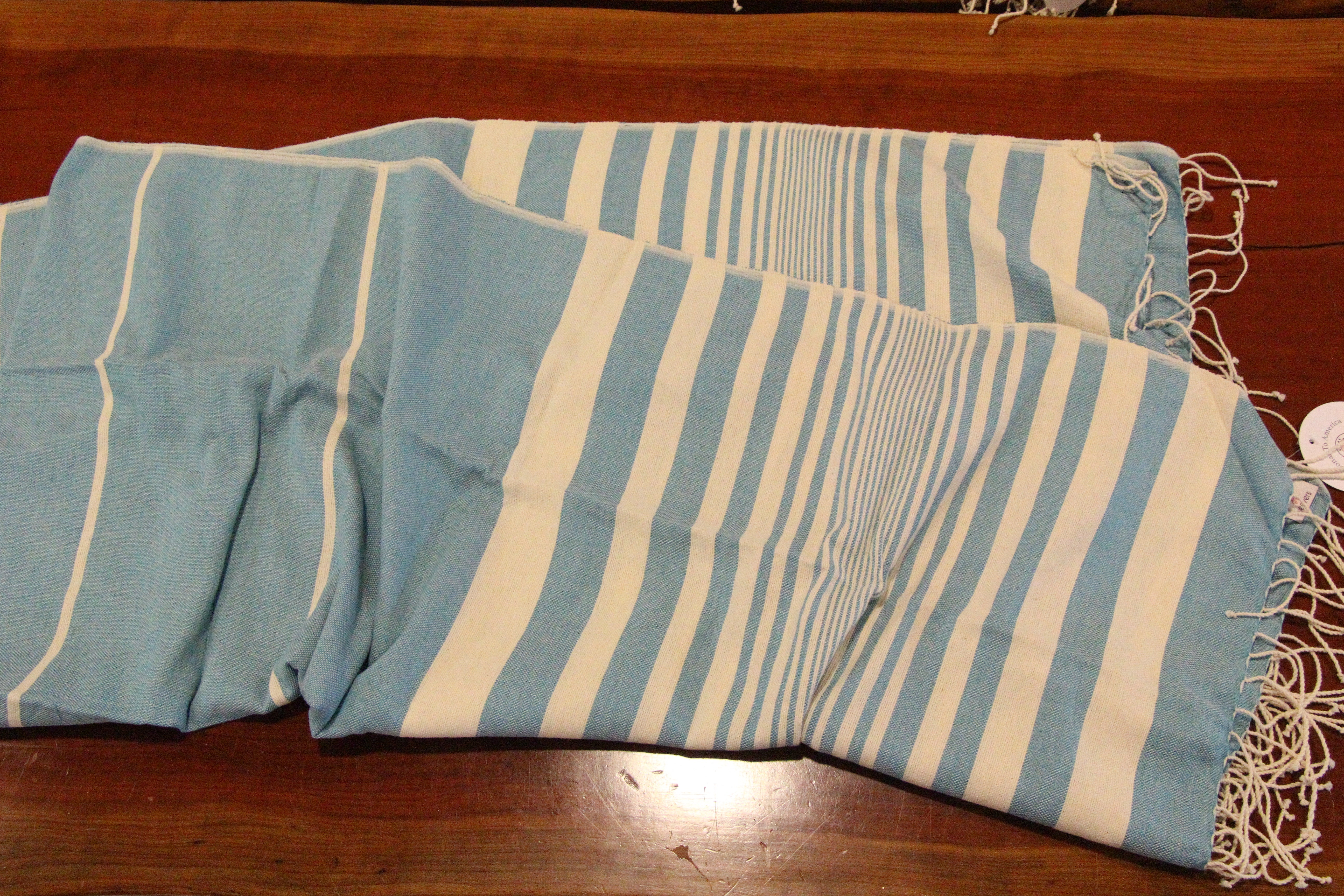 Light Blue Stripe Beach Towel